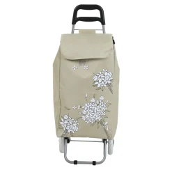 Einkaufstrolley sand mit Blumenmuster