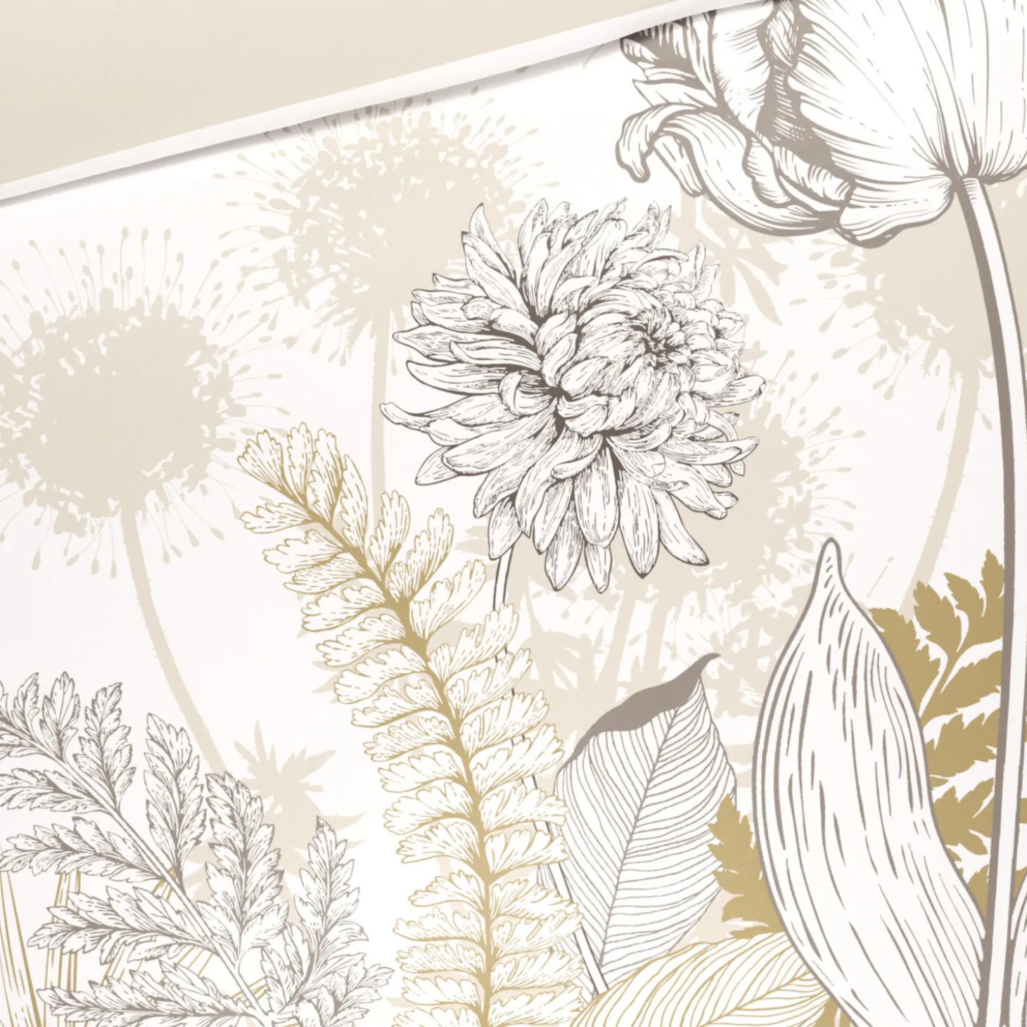 Elegante Bettwäsche mit floralen Mustern