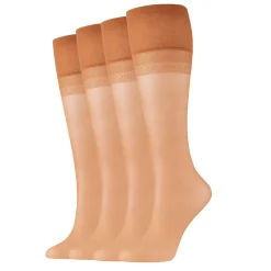Feine Kniestrümpfe 20DEN 4er Pack