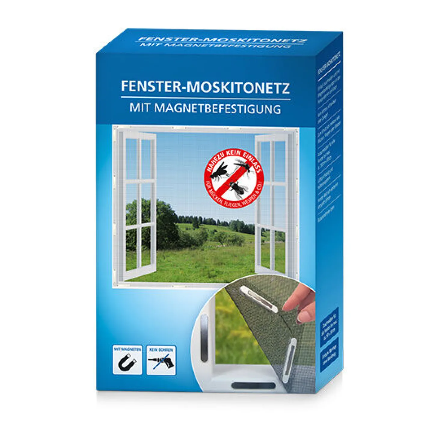 Fenster-Moskitonetz mit Magneten
