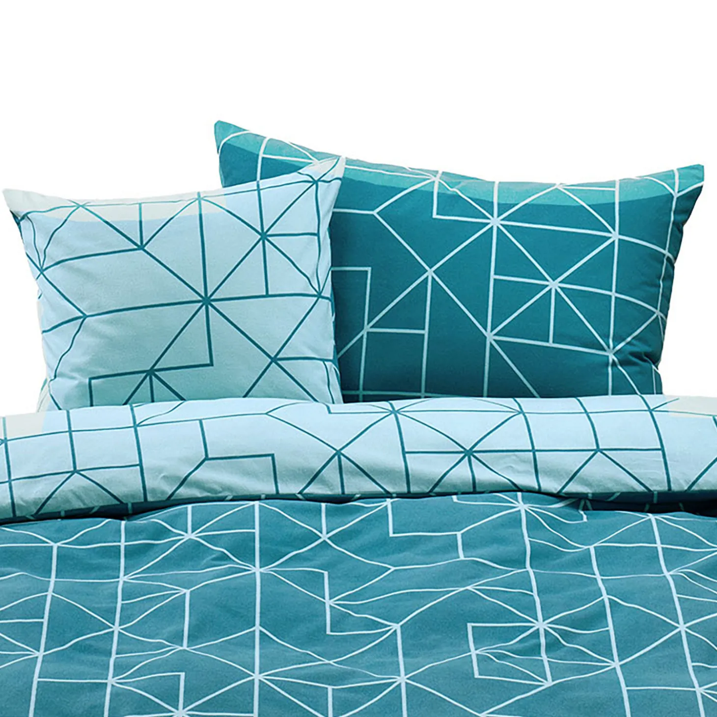 Flanell-Bettwäsche mit geometrischem Dessin