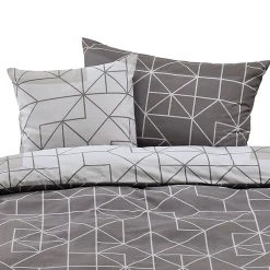 Flanell-Bettwäsche mit geometrischem Dessin