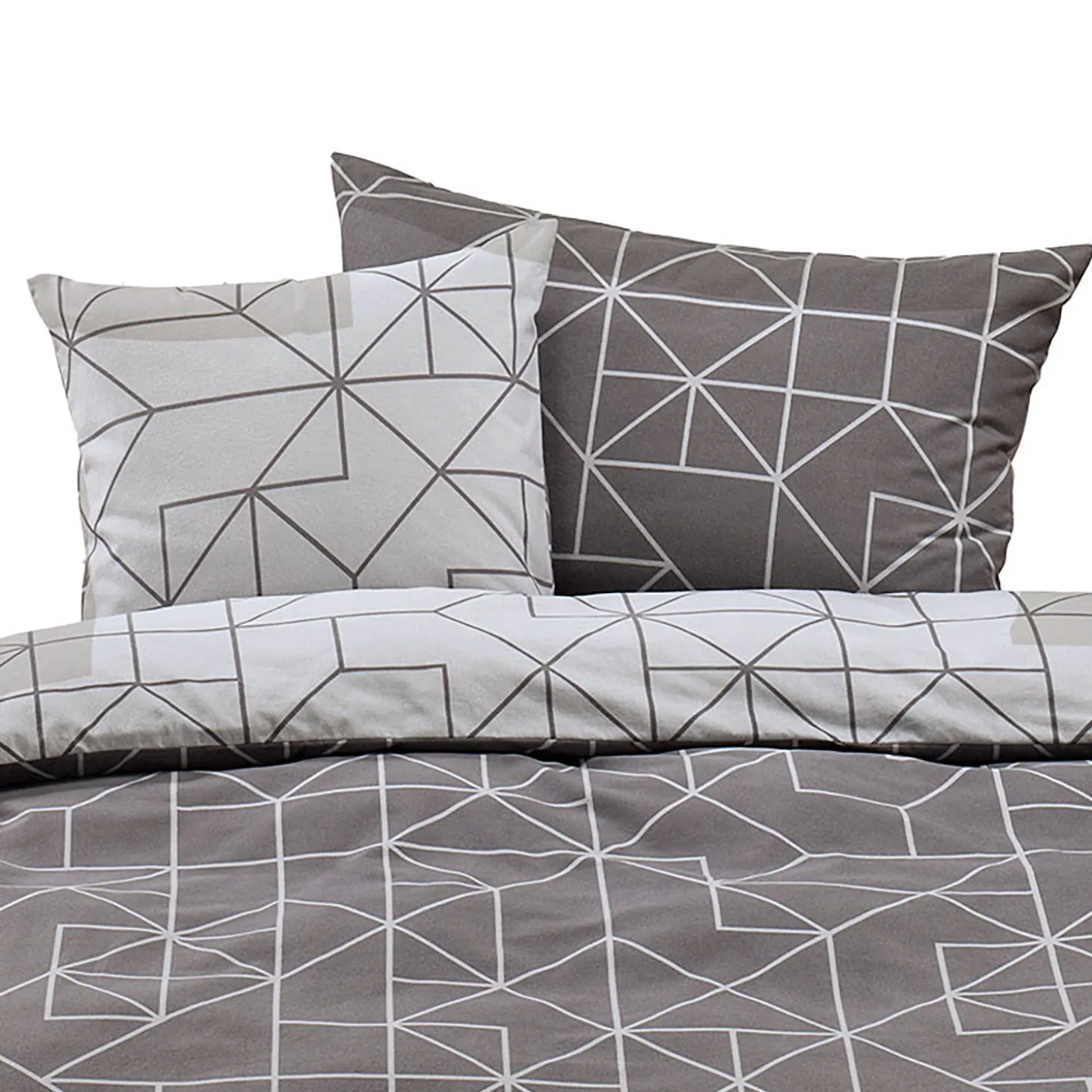 Flanell-Bettwäsche mit geometrischem Dessin