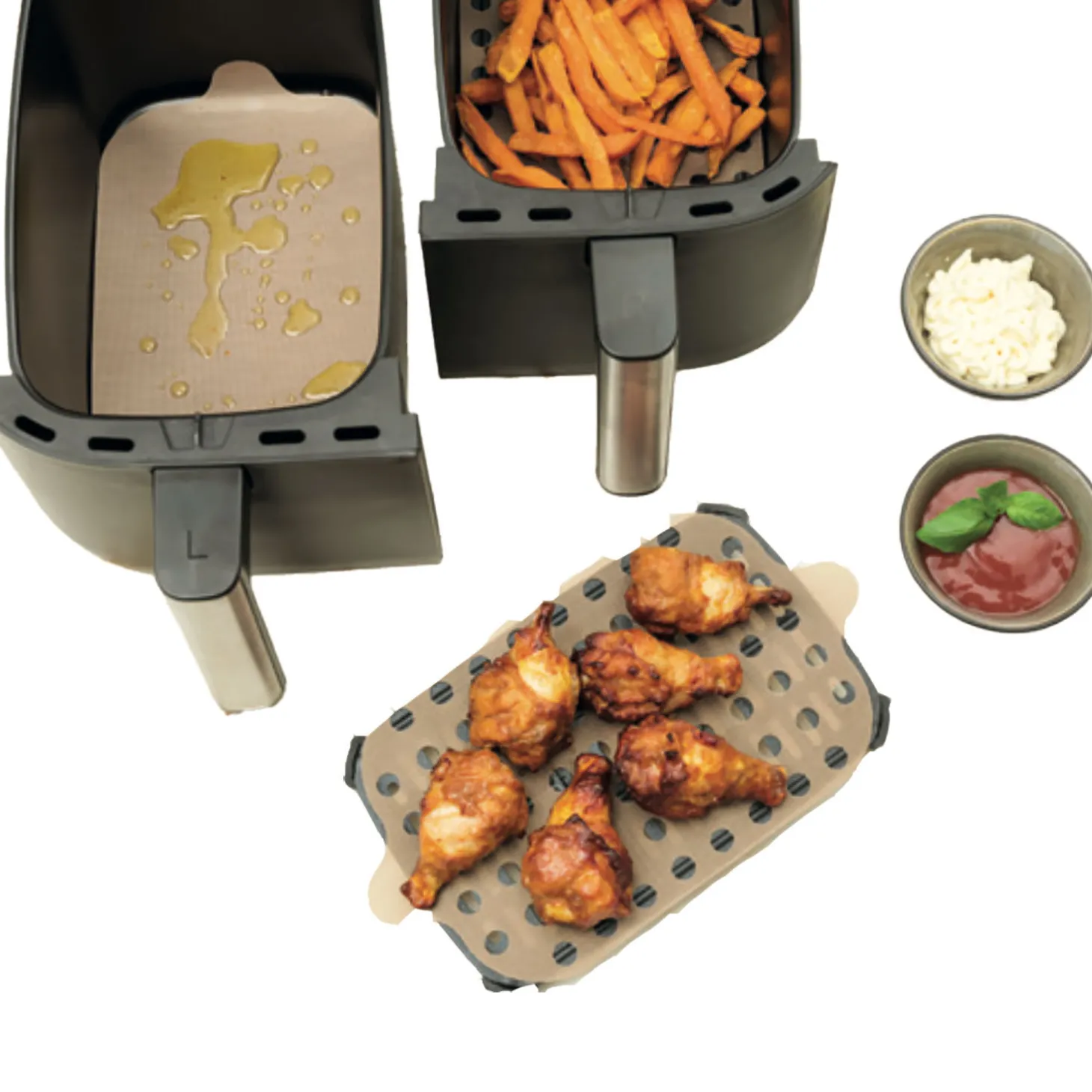 Frittierfolie viereckig für Dual Heissluft-Fritteuse