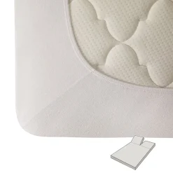 Frottee-Fixmolton für Boxspringmatratzen mit Einschnitt am Kopfteil