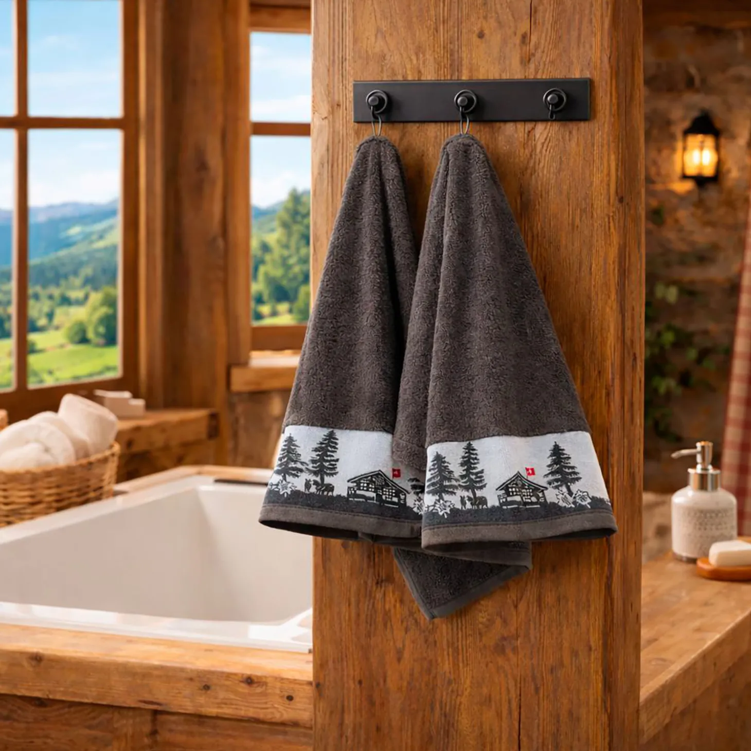 Frottierwäsche mit Jacquard-Bordüre