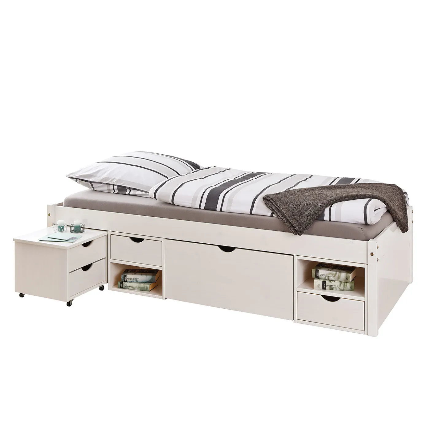 Funktionsbett TIM mit diversen Schubladen