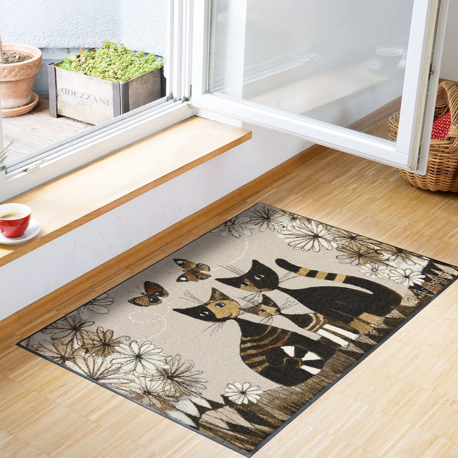 Fussmatte Gatti con Fiori