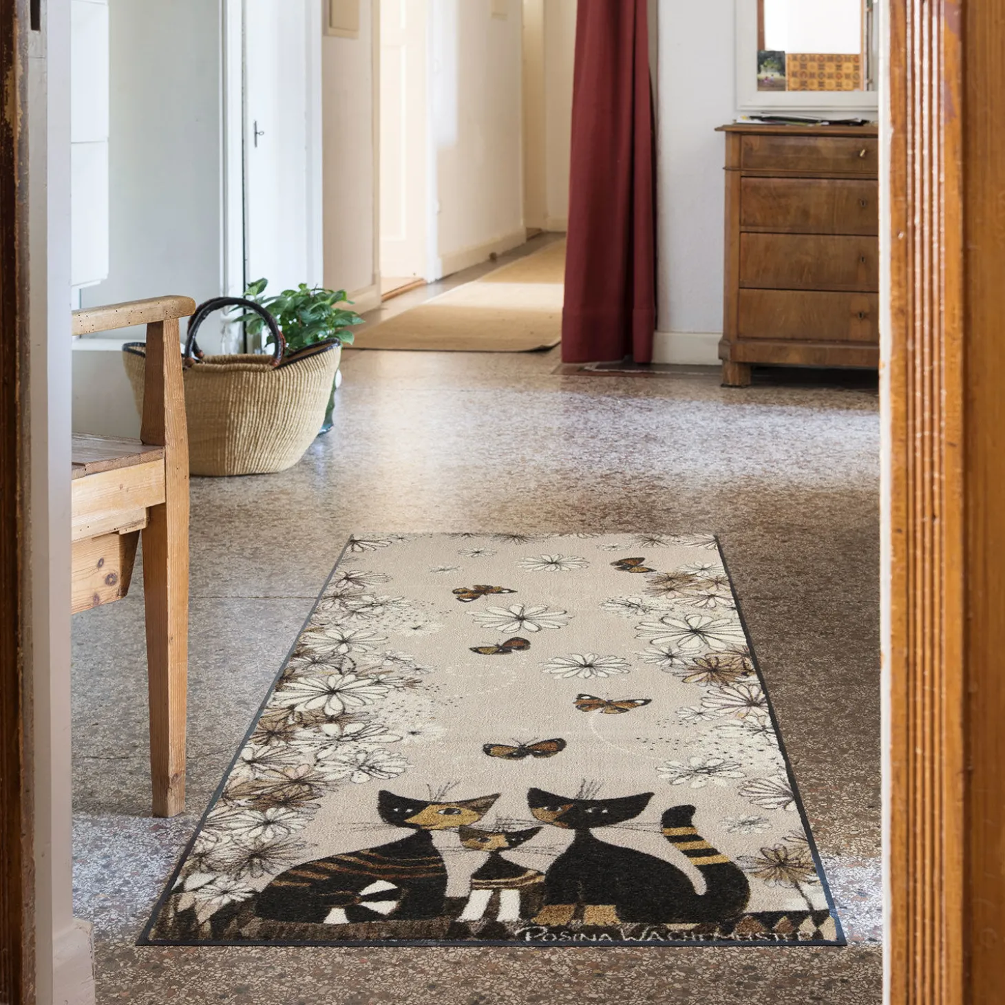 Fussmatte Gatti con Fiori