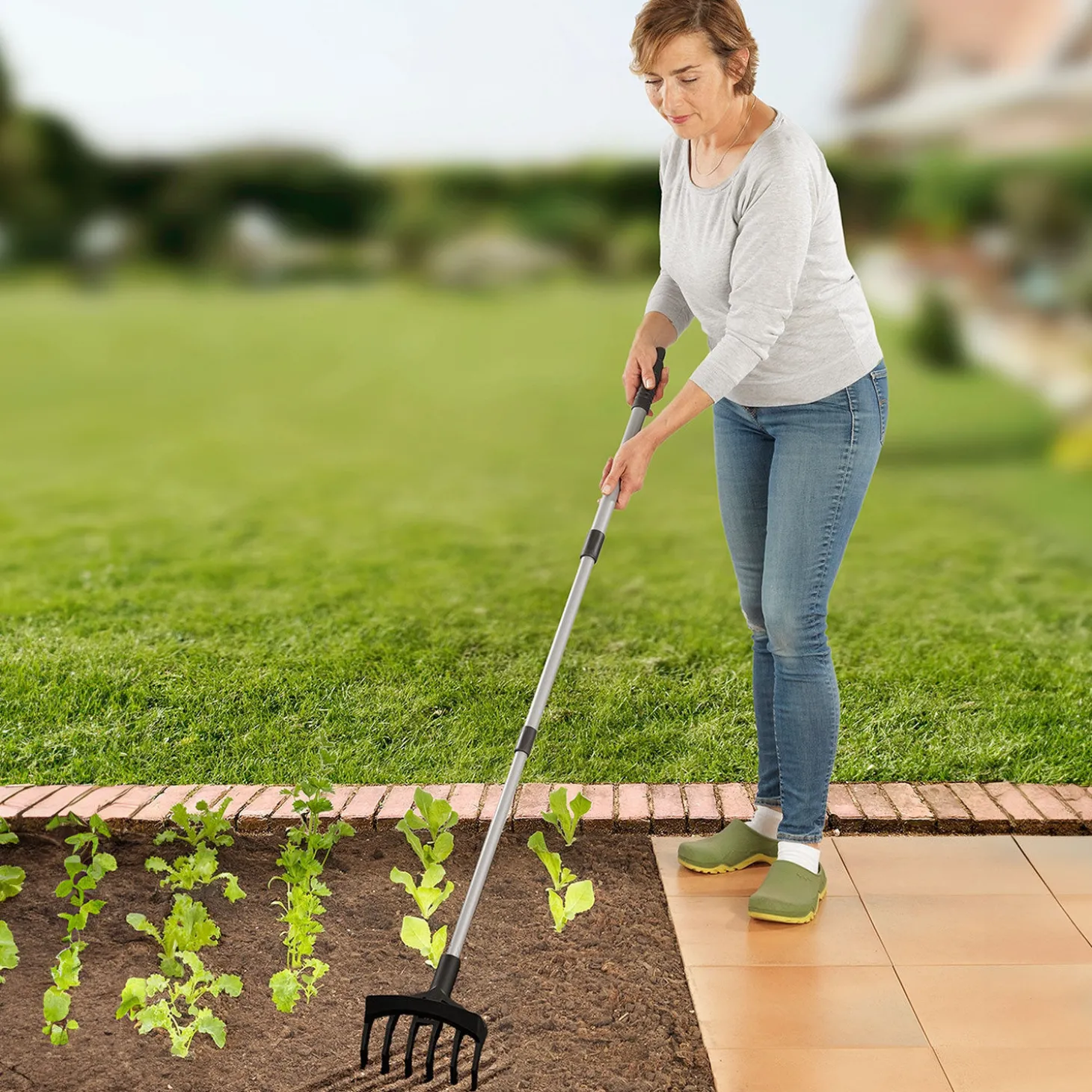 Gartenhacke & Kultivator mit Teleskopstiel