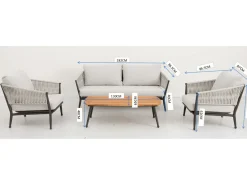 Gartenlounge Isabella 4-teilig