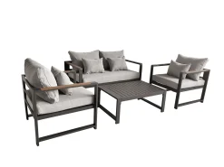 Gartenlounge Noa, 4-teilig, mit Aluminiumgestell