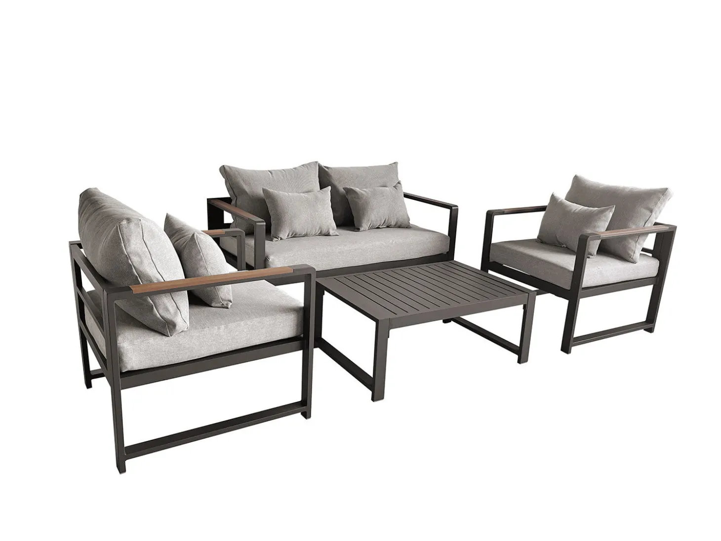 Gartenlounge Noa, 4-teilig, mit Aluminiumgestell