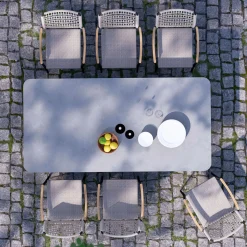 Gartenstuhl Maddox 2er Set aus Olefin-Gewebe