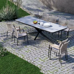 Gartenstuhl Maddox 2er Set aus Olefin-Gewebe