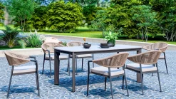 Gartentisch Alcora mit Platte aus gesintertem Stein