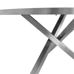 Gartentisch Edelstahl Teak Premium rund