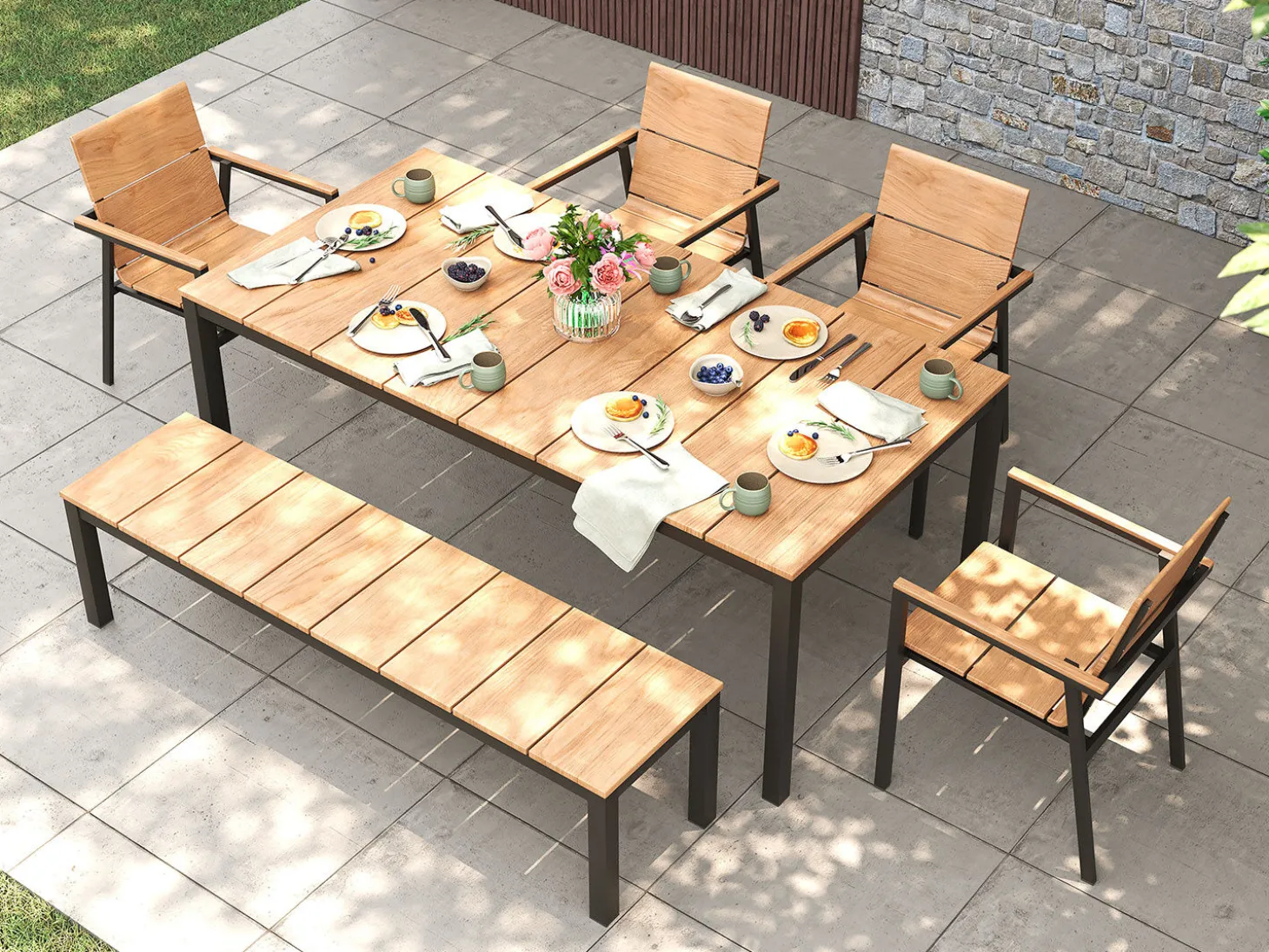 Gartentisch Teakholz massiv