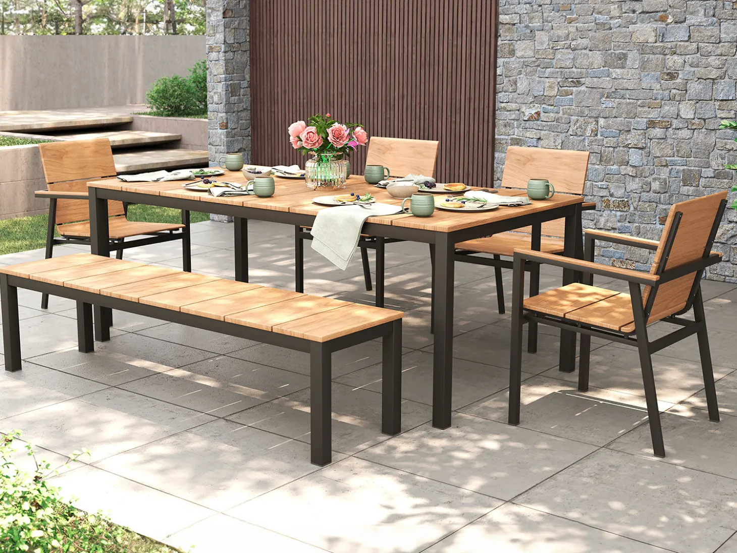 Gartentisch Teakholz massiv