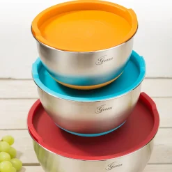 Genius Edelstahlschüssel-Set mit Deckel, 6-teilig