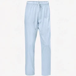 Gestreifte Pyjama Hose, gerade geschnitten