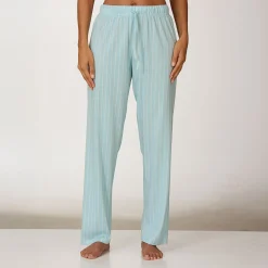 Gestreifte Pyjama Hose, gerade geschnitten