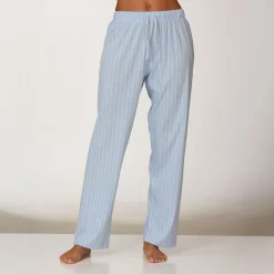 Gestreifte Pyjama Hose, gerade geschnitten