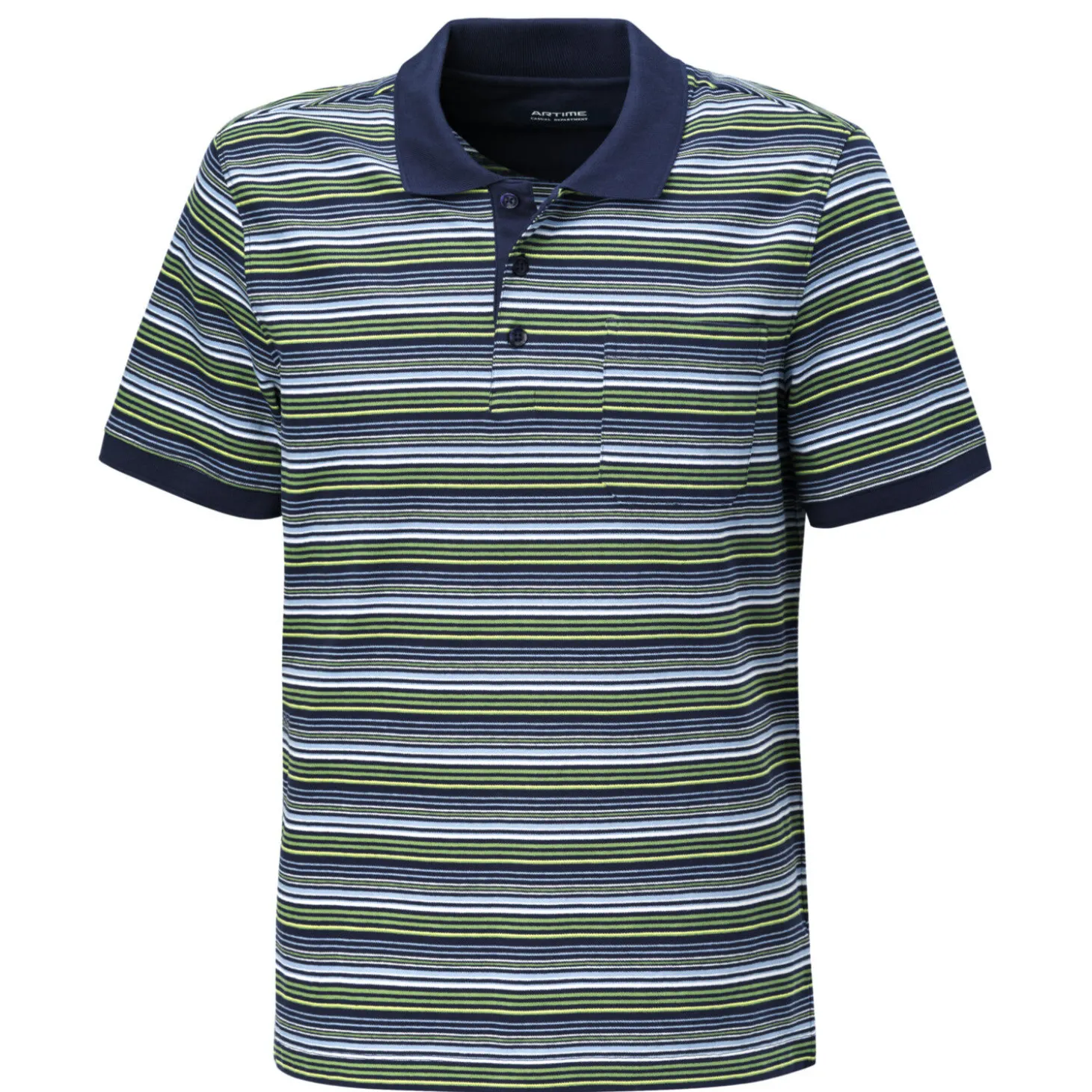 Gestreiftes kurzarm Poloshirt