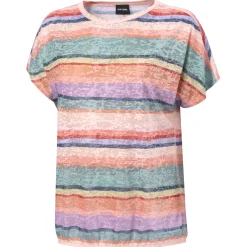 Gestreiftes T-Shirt in Ausbrenner-Optik