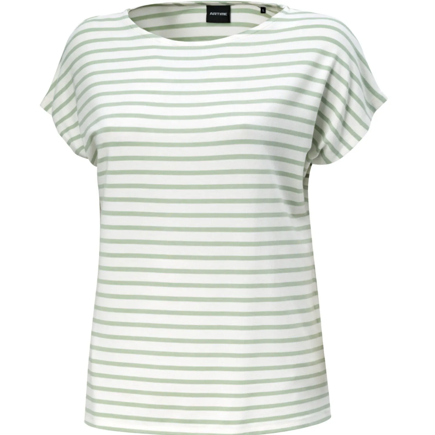 Gestreiftes T-shirt mit angeschnittenen Ärmeln