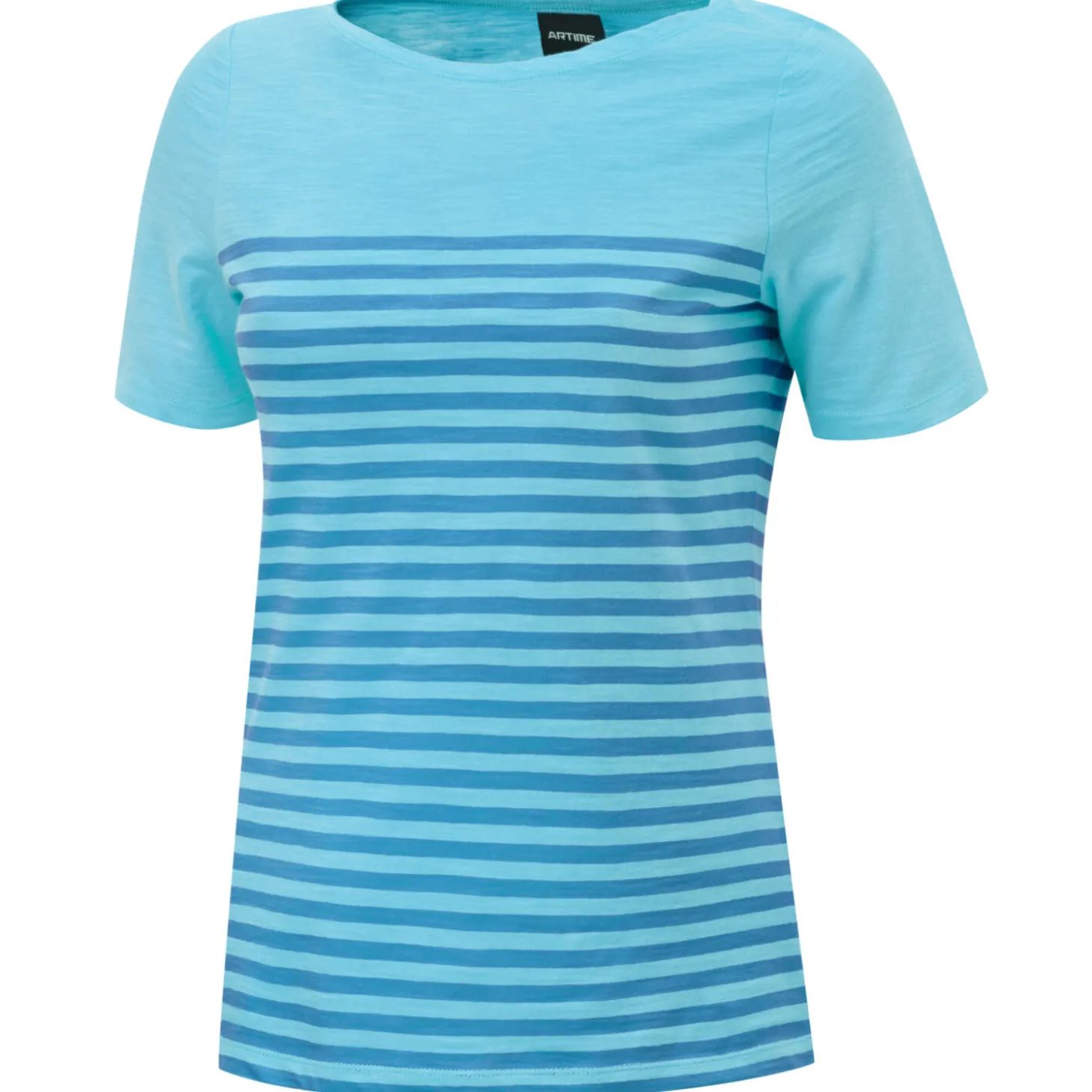 Gestreiftes T-Shirt mit halblangen Ärmeln