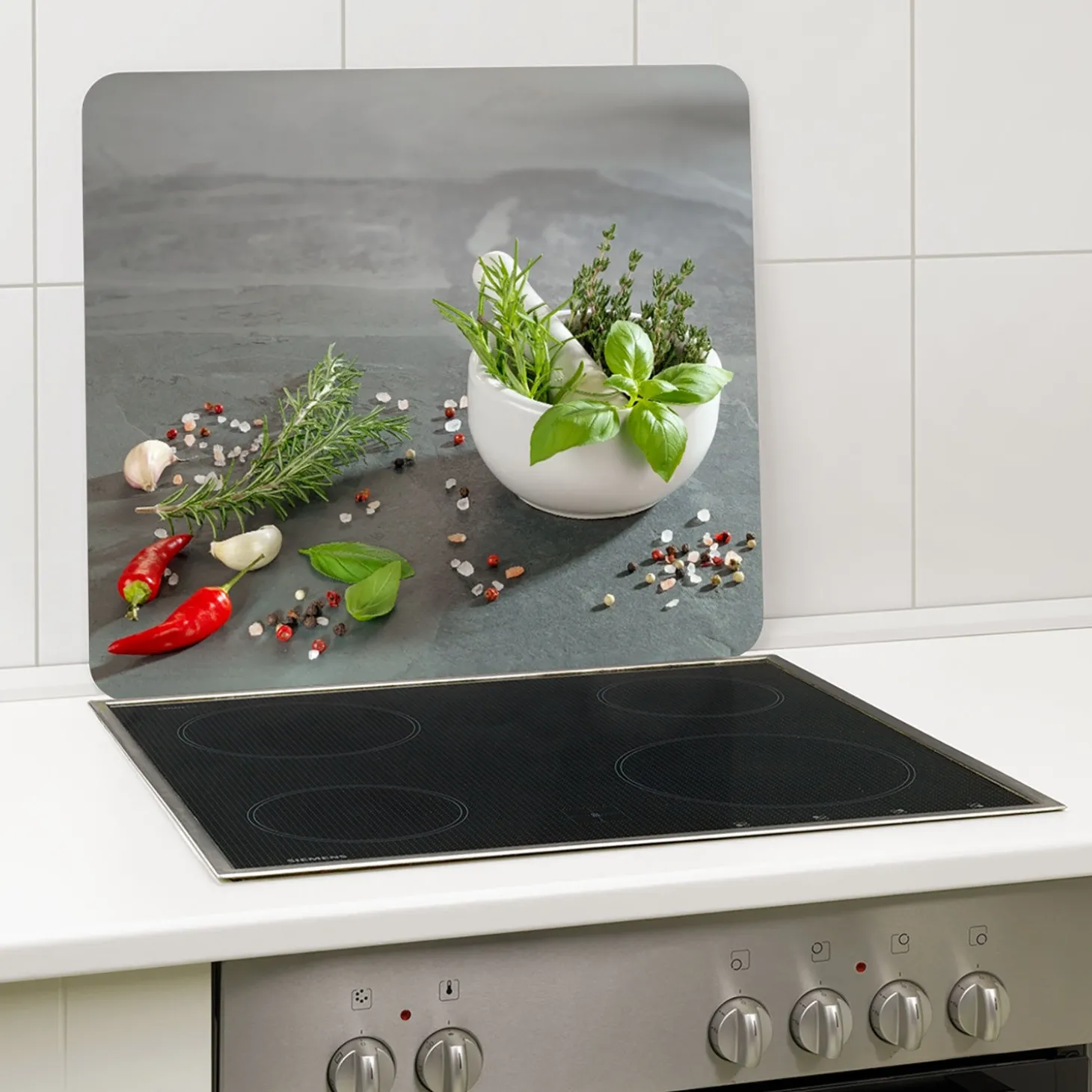Glas-Abdeckplatte Multi – Kräuterküche