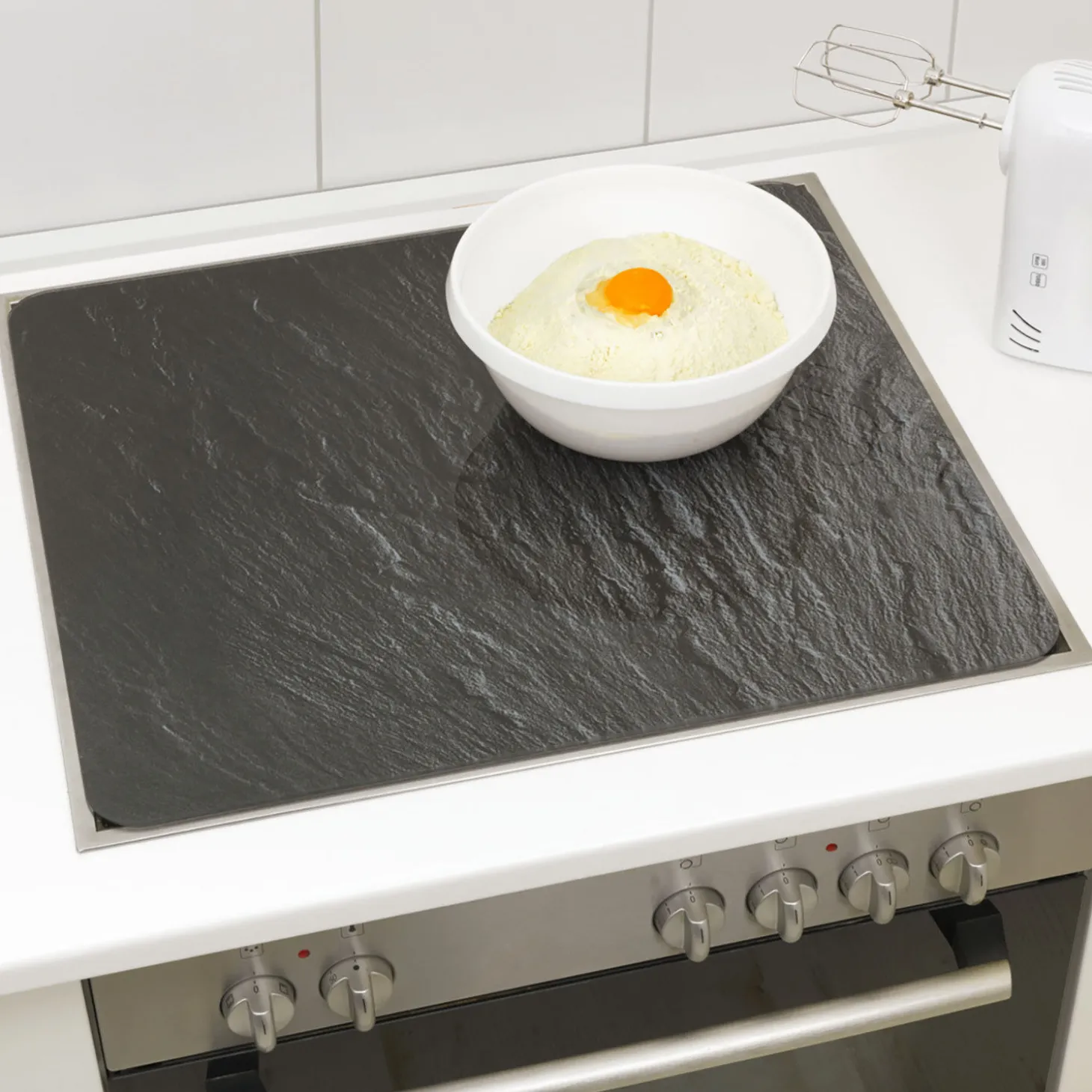 Glas-Abdeckplatte Multi – Schiefer-Optik