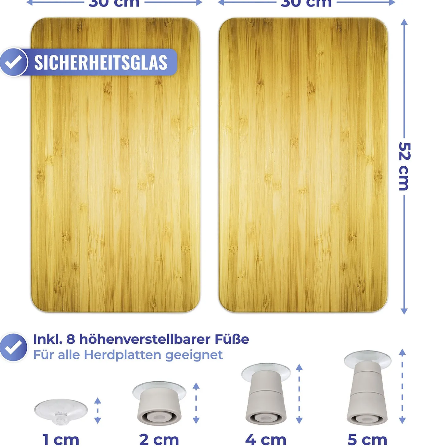 Glas-Abdeckplatten Holzoptik