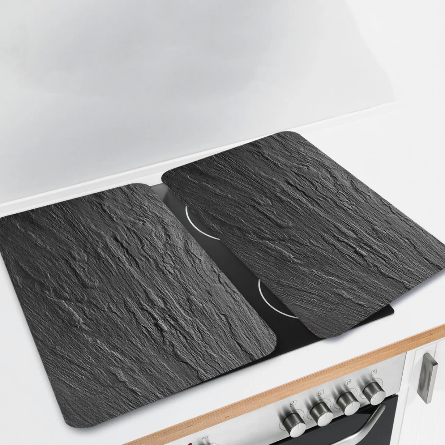 Glas-Abdeckplatten in Schiefer-Optik