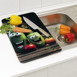 Glas-Abdeckplatten Lustiges Gemüse