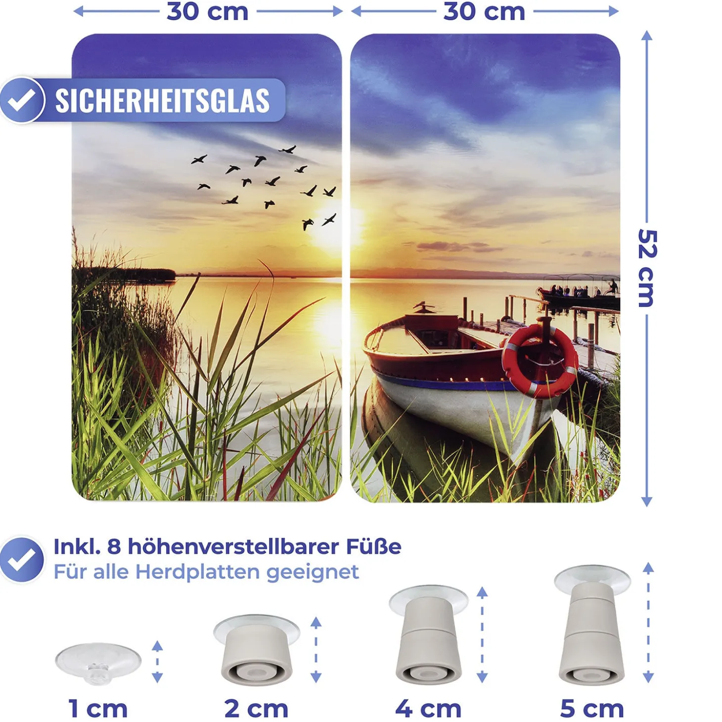 Glas-Abdeckplatten See
