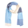 Grobstrick Schal hellblau