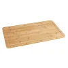 Herdabdeckplatte mit Saftrille Bambus