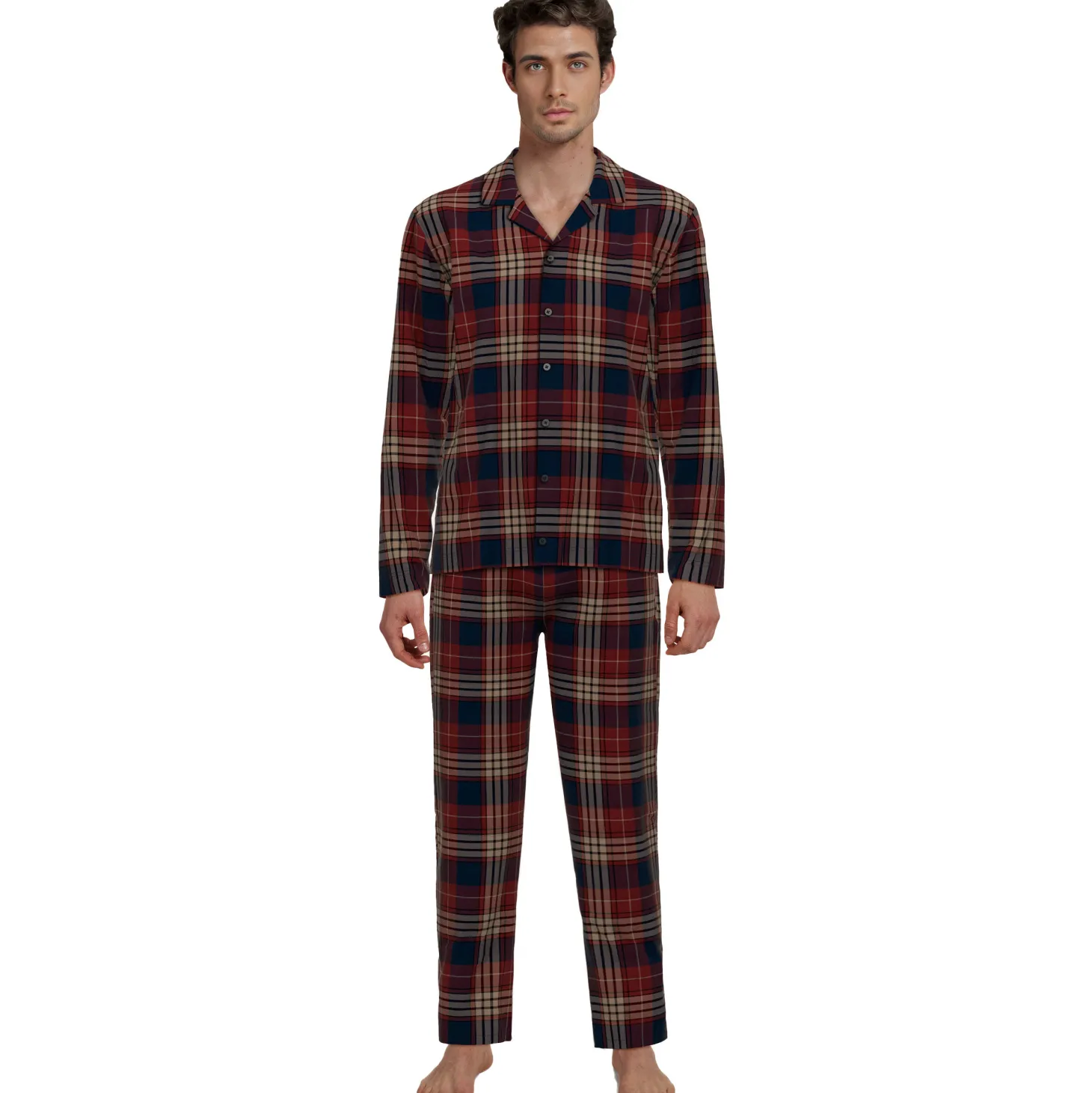 Herren Flanell Pyjama