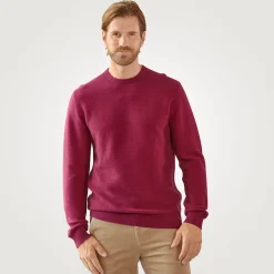 Herren Jacquard Pullover mit Struktur