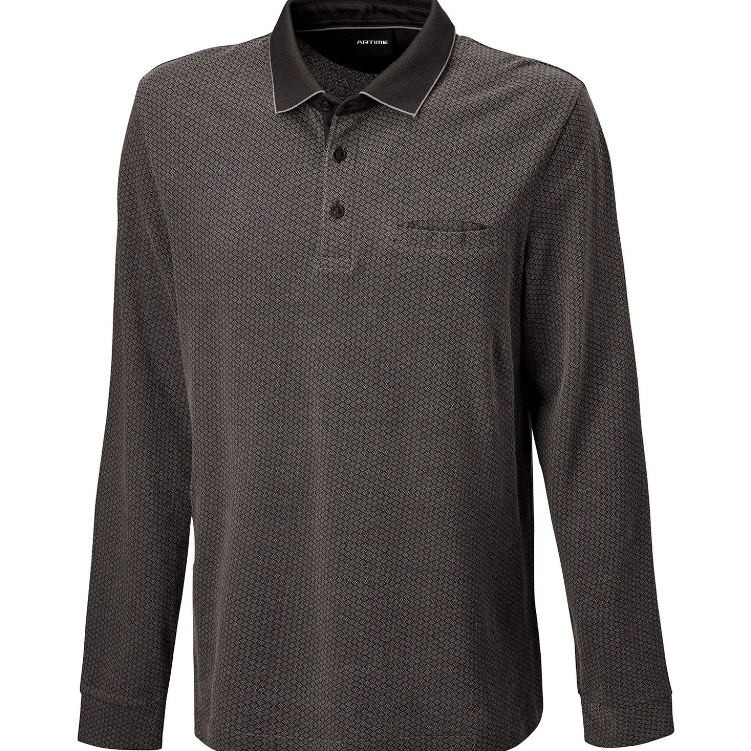 Herren Langarm-Poloshirt aus Baumwolle