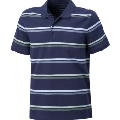 Herren Polo Piqué Shirt gestreift