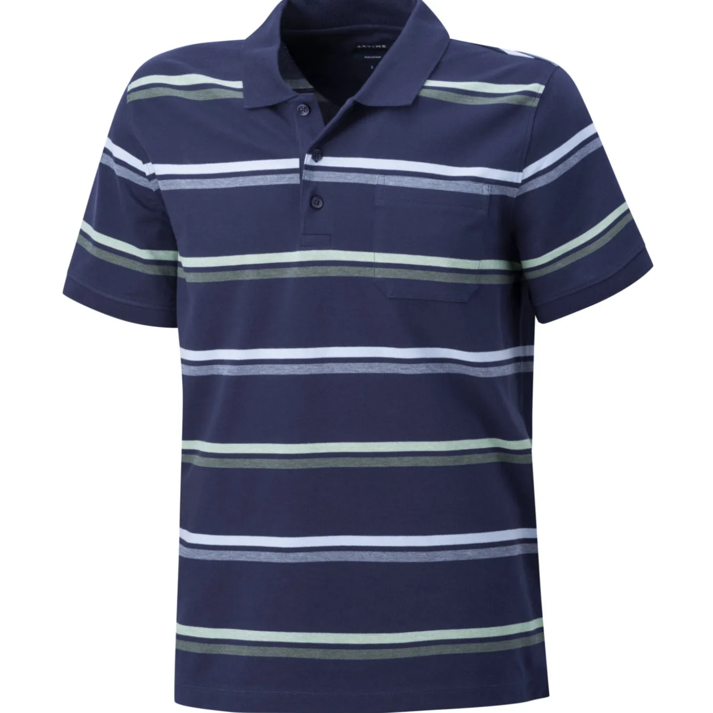 Herren Polo Piqué Shirt gestreift