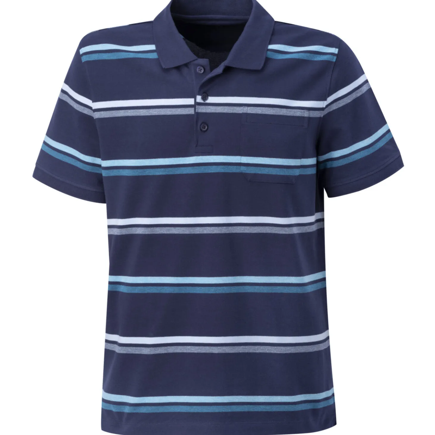 Herren Polo Piqué Shirt gestreift