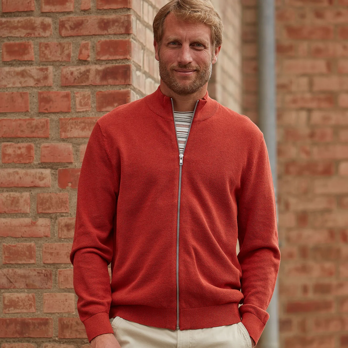 Herren Strickcardigan mit Reissverschluss