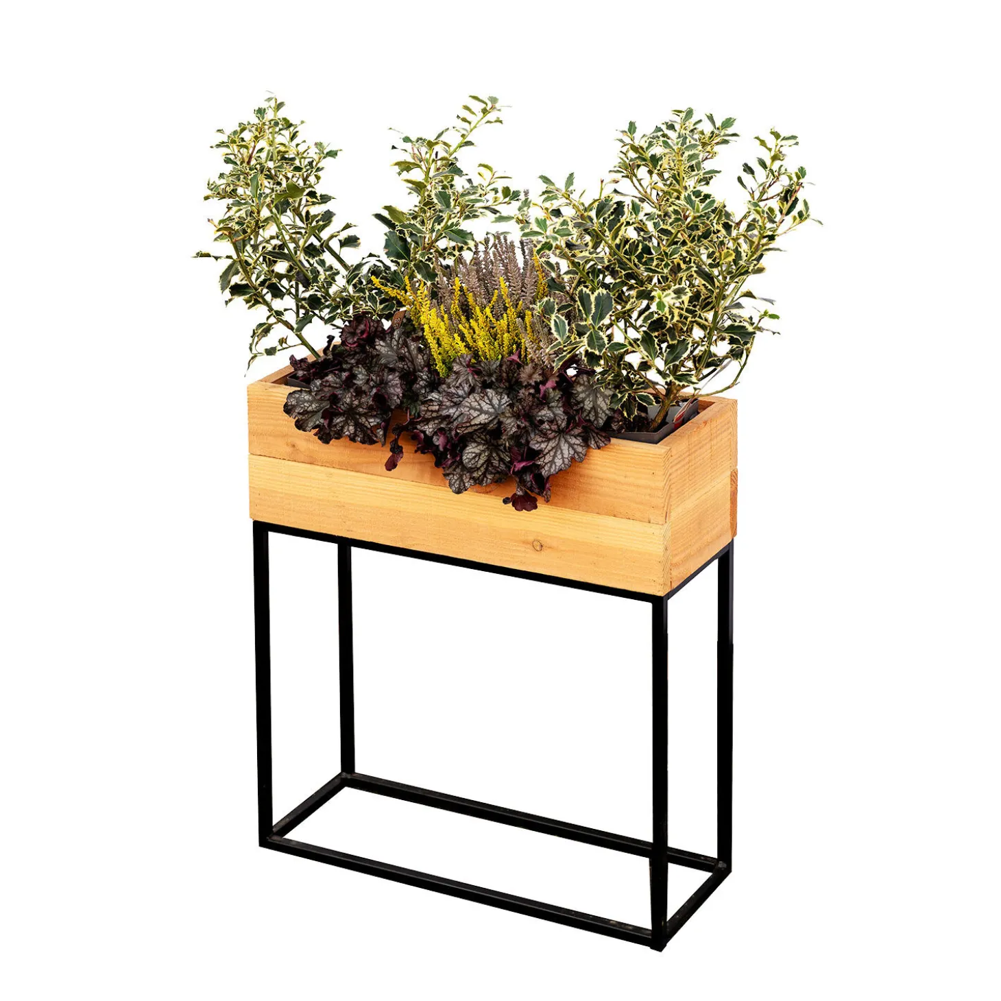 Hochbeet aus Holz/Metall