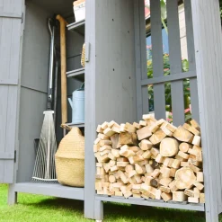 Holz-Gerätehaus 1 Türe, 1 Seitenregal