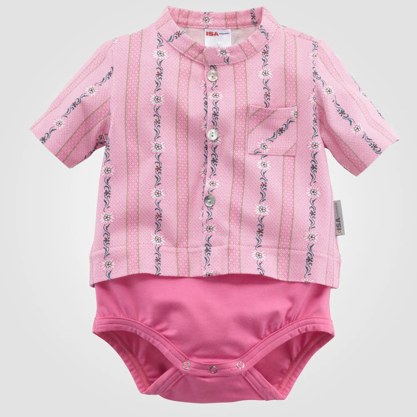 ISA Baby Body Edelweiss mit Brusttasche
