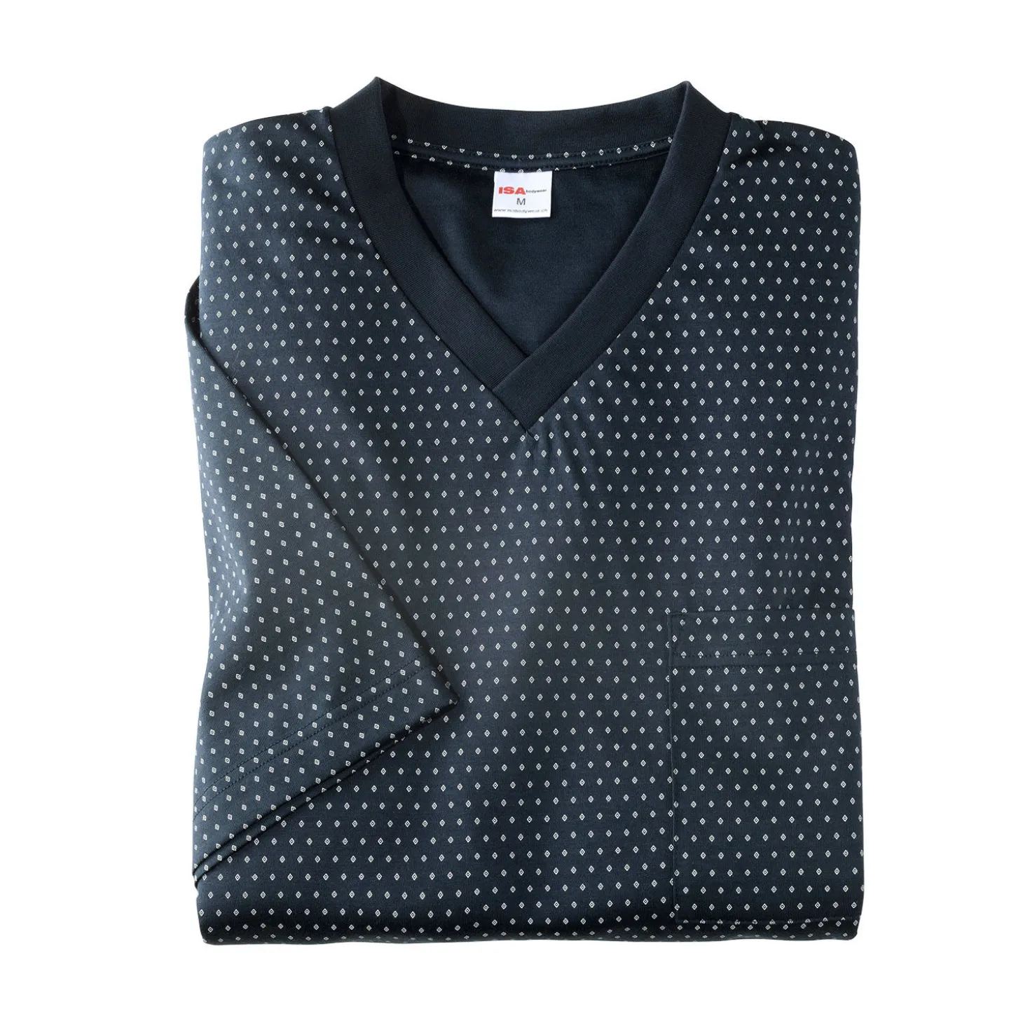 ISA Herren Pyjama kurz navy